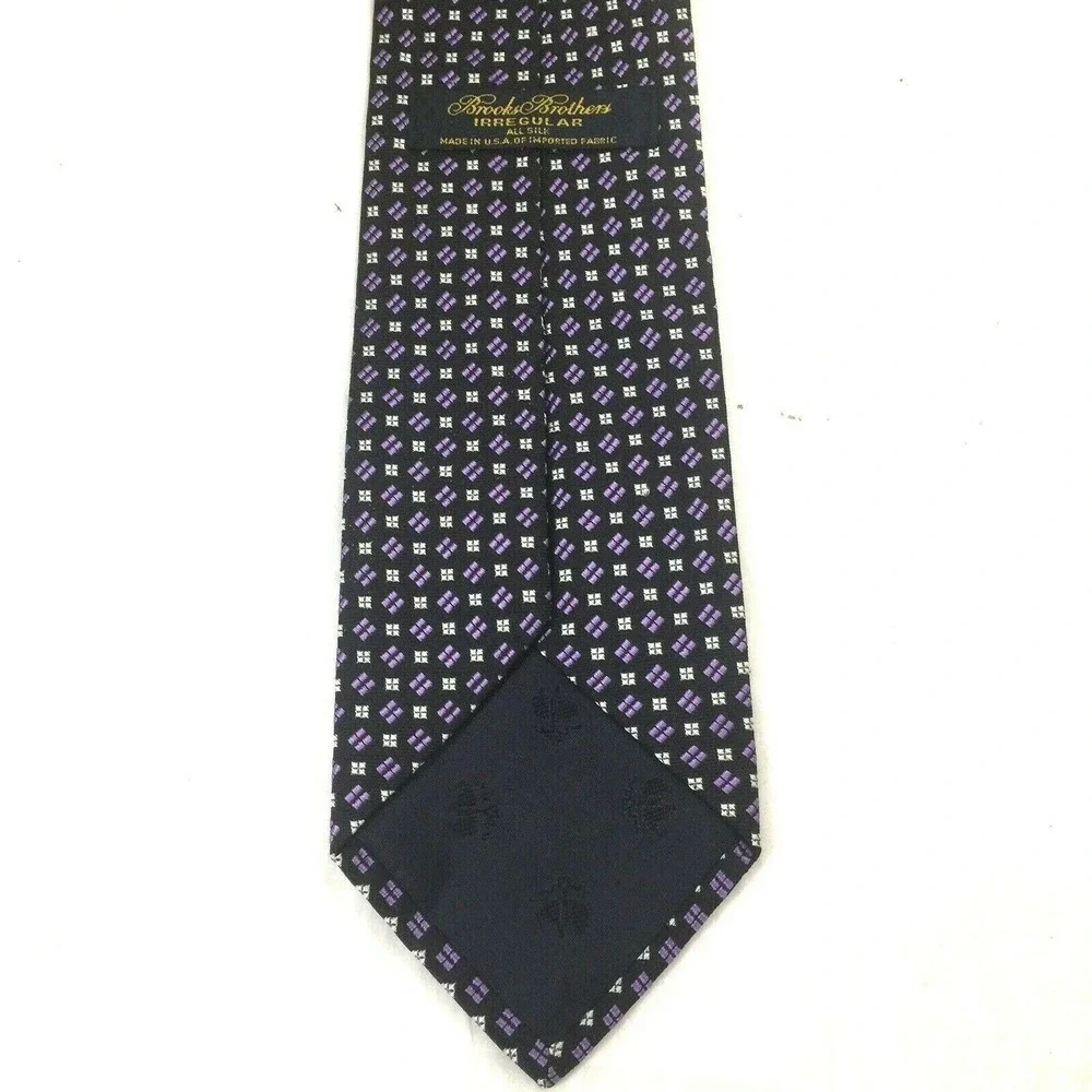 Brooks Brothers Irregular Tie Purple Silk Necktie 60